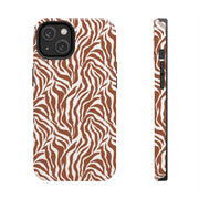 Stylish Zebra Print Tough Phone Case - Durable Protection & Trendy Design