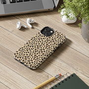 Leopard Print Tough Phone Case - Stylish Protection for Your Device