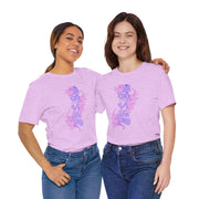 Bohemian Floral Snake Unisex Tee - Soft Pastel Color Shirt for Nature Lovers