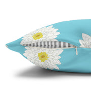 Daisy Print Square Pillowcase - Bright Floral Home Decor