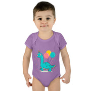 Cute Dinosaur Birthday Bodysuit for Infants - Fun Baby Clothes with Balloons