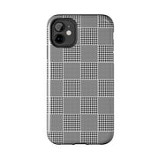 Chic Houndstooth Tough Phone Case - Stylish and Durable Protection