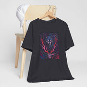 Nature-Inspired Graphic Tee - Wolf & Deer Design