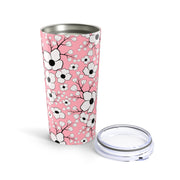 Floral Pink Tumbler 20oz - Stylish Insulated Drinkware for Everyday Use