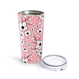 Floral Pink Tumbler 20oz - Stylish Insulated Drinkware for Everyday Use