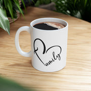 Modern Black Script Ceramic Mug - 11oz & 15oz Options for Coffee Lovers
