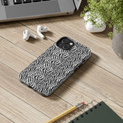 Zebra Print Tough Phone Case - Durable Protection for Style and Function