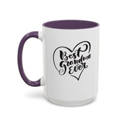 Best Grandma Ever Accent Coffee Mug - Perfect Gift for Mother's Day and Grandparent Celebrations