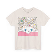 Whimsical Cat Reading Unisex Tee - Perfect for Cat Lovers & Bookworms