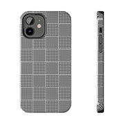 Chic Houndstooth Tough Phone Case - Stylish and Durable Protection