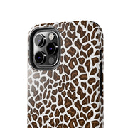 Stylish Leopard Print Tough Phone Case - Durable Protection for Your Device