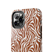 Stylish Zebra Print Tough Phone Case - Durable Protection & Trendy Design