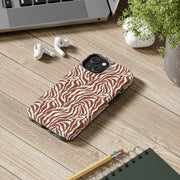 Stylish Zebra Print Tough Phone Case - Durable Protection & Trendy Design