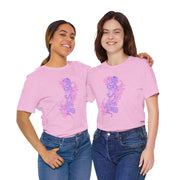 Bohemian Floral Snake Unisex Tee - Soft Pastel Color Shirt for Nature Lovers