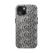Zebra Print Tough Phone Case - Durable Protection for Style and Function