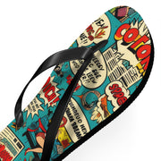 Superhero Comic Flip Flops - Fun Summer Sandals for Beach Lovers