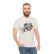 Skeleton Graphic Unisex Heavy Cotton Tee - Perfect for Halloween & Casual Wear