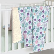 Cozy Floral Sherpa Fleece Blanket - Perfect for Snuggling on Chilly Nights