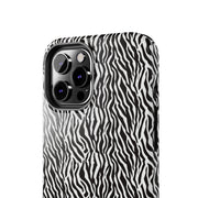 Zebra Print Tough Phone Case - Durable Protection for Style and Function