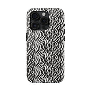 Zebra Print Tough Phone Case - Durable Protection for Style and Function
