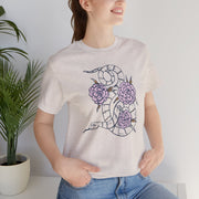 Botanical Snake Unisex Jersey Tee - Stylish Floral Design for Nature Lovers