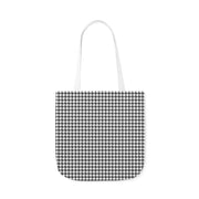 Stylish Black and White Houndstooth Canvas Tote Bag