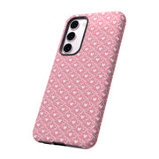 Cute Patterned Samsung Galaxy Phone Case - Tough Cases with Pink Hearts