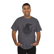 Devoted Raven Floral Unisex Heavy Cotton Tee