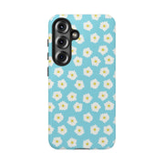 Floral Tough Samsung Galaxy Phone Case - Daisy Design for Summer Vibes