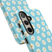 Floral Tough Samsung Galaxy Phone Case - Daisy Design for Summer Vibes