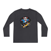 Youth Skateboarding Panda Long Sleeve Tee - Fun and Sporty Design for Active Kids