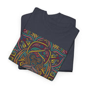 Trippy Nature Unisex Heavy Cotton Tee - Colorful Psychedelic Design