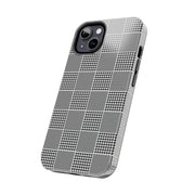 Chic Houndstooth Tough Phone Case - Stylish and Durable Protection