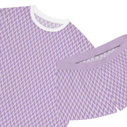 Cozy Women's Short Pajama Set in Purple Herringbone Pattern