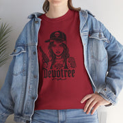Devotree Unisex Heavy Cotton Tee - Edgy Tattooed Woman Design
