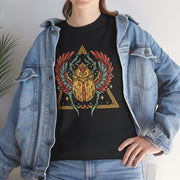 Bohemian Graphic Unisex Heavy Cotton Tee – Vintage Beetle Design