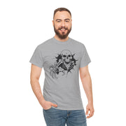 Skeleton Graphic Unisex Heavy Cotton Tee - Perfect for Halloween & Casual Wear