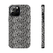 Zebra Print Tough Phone Case - Durable Protection for Style and Function