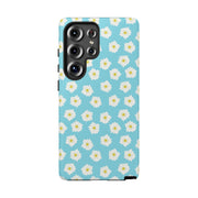 Floral Tough Samsung Galaxy Phone Case - Daisy Design for Summer Vibes