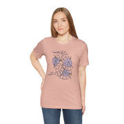Serpent and Flower Graphic Unisex Tee - Nature-Inspired Design