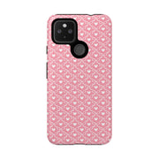 Pink Heart Pattern Tough Google Pixel Phone Case - Cute and Durable Protection