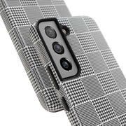 Chic Houndstooth Tough Phone Case - Stylish and Durable Protection