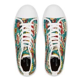 Comic Book Women's High Top Sneakers - Superhero Style Footwear