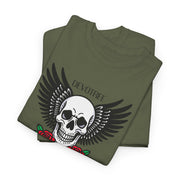 Devil's Wing Skull Unisex Heavy Cotton Tee - Edgy Graphic T-Shirt for Alternative Fashion