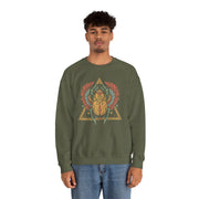 Vintage-Inspired Beetle Graphic Crewneck Sweatshirt | Unisex Heavy Blend