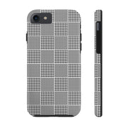 Chic Houndstooth Tough Phone Case - Stylish and Durable Protection