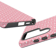 Cute Patterned Samsung Galaxy Phone Case - Tough Cases with Pink Hearts