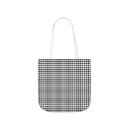 Stylish Black and White Houndstooth Canvas Tote Bag