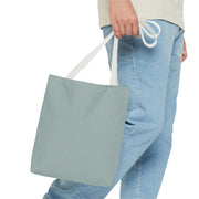 Chic Polka Dot Tote Bag - Aqua Blue Reusable Shopping Bag