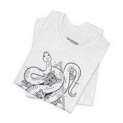 Unisex Jersey Short Sleeve Tee - Mystic Snake and Rose Design
